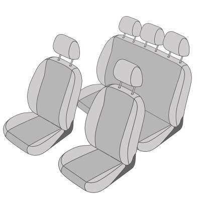 Sitzbezüge Auto für BMW 2er F22, F45 (2013-2019) - Vordersitze  Autositzbezüge Set Universal Schonbezüge - Auto-Dekor - Comfort 1+1 - beige  beige