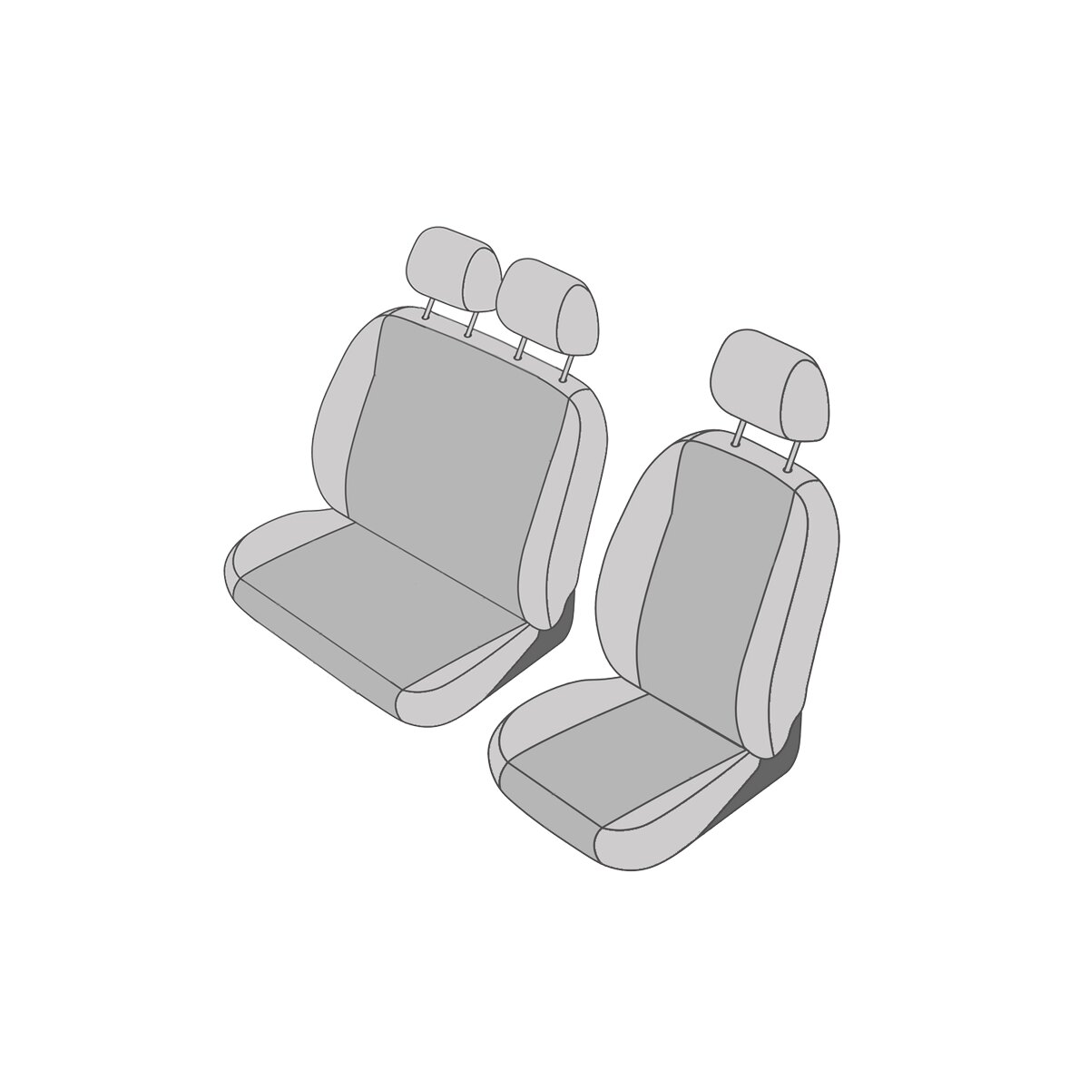 VW Crafter II Sitzbezüge für die Vordersitze (Fahrersitz +