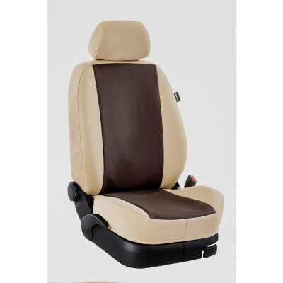 Automobilstoffe Meterware :: K95. Kunstleder Espresso / Kunstleder beige