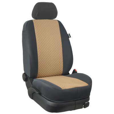 Maßangefertigte Vordersitzbezüge für Wohnmobil mit Isringhausensitz 1000/337 :: 212. Stoff Space-beige / Stoff anthrazit