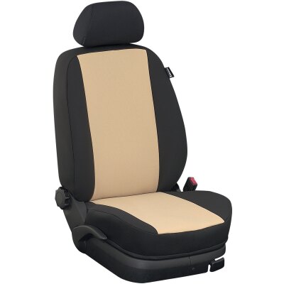 Wohnmobil Citroen Jumper Clever, Variante A / Maßangefertigter Rücksitzbezug :: 010. Stoff beige / Stoff schwarz