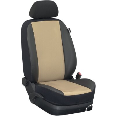 Wohnmobil Citroen Jumper Clever, Variante A / Maßangefertigter Rücksitzbezug :: K84. Kunstleder beige / Kunstleder schwarz