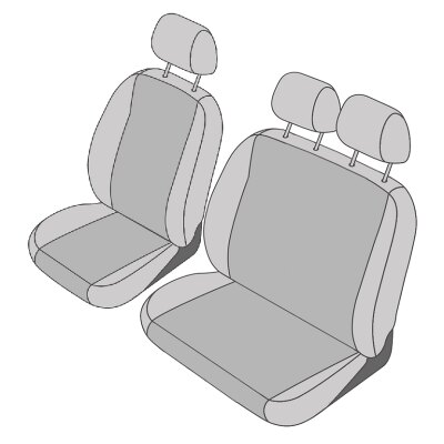 VW Caddy 5 ab Bj. 02/2020 Sitzbezüge für die Rücksitze in der 2