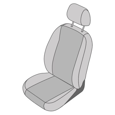 VW T6 Multivan (ab 2015) Sitzbezug [Einzelsitz hinten] mit