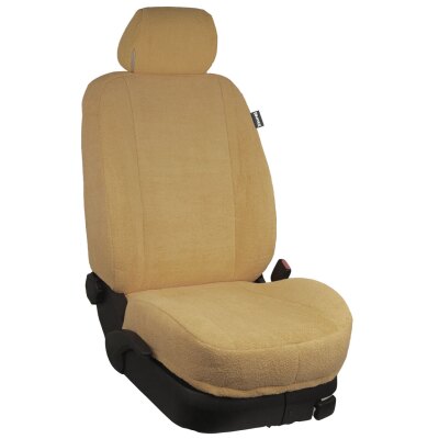 Maßangefertigte Vordersitzbezüge für Wohnmobil mit Agutisitze Milan Basic 12 :: F99. Frottee beige / Frottee beige