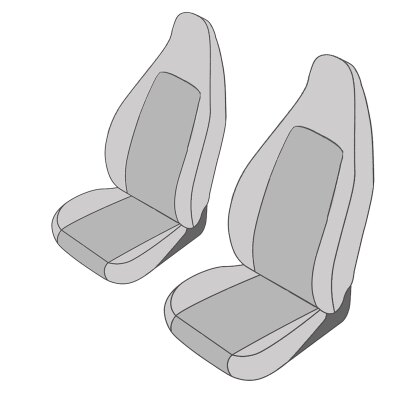 MAß Schonbezüge Sitzbezüge für SMART 450 & 451 FORTWO CABRIO / COUPE 402