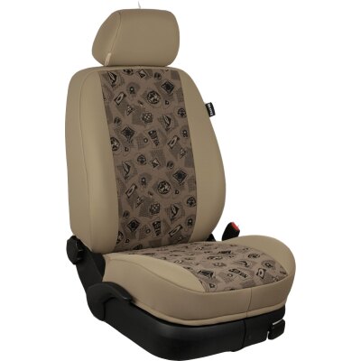 Wohnmobil LMC Breezer V643 G / Maßangefertigter Rücksitzbezug :: 246. Stoff Girona-beige / beige