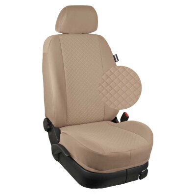 Maßangefertigter Rücksitzbezug für Wohnmobil mit Isringhausensitz 1000/337 (Einzelsitz) :: 277. Stoff Space-beige / Stoff beige